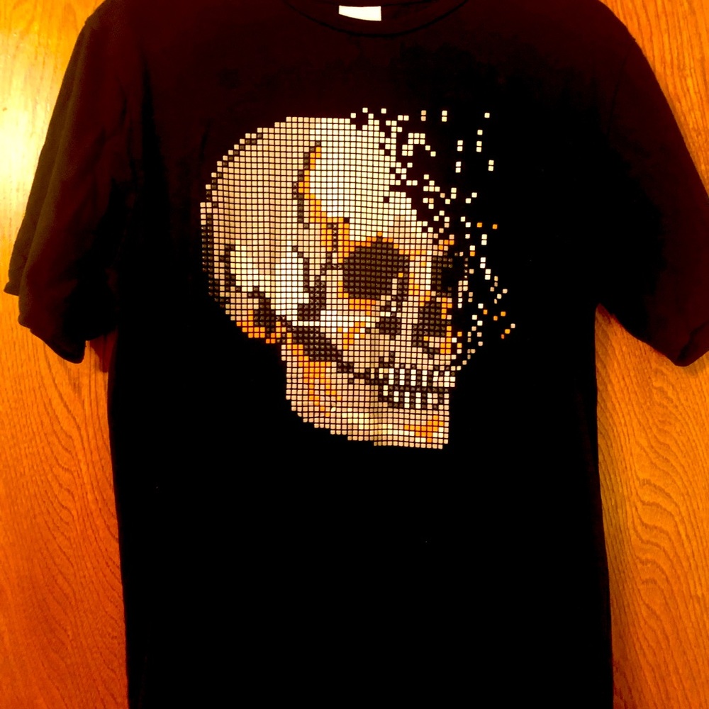 Badass textured skull men’s T-shirt from Zara